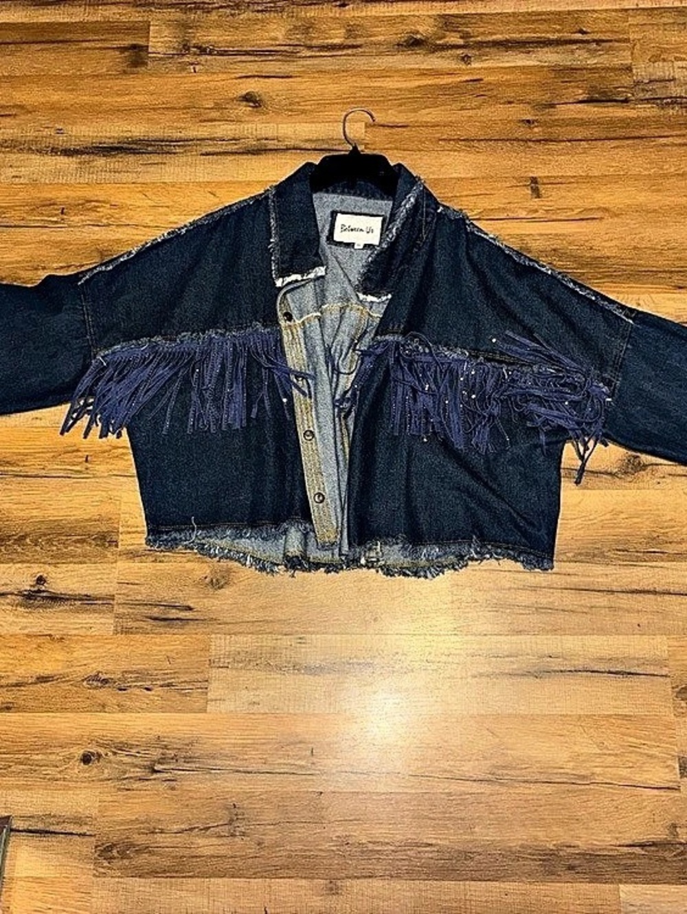 Between Us Fringe Denim Jacket Size 3X